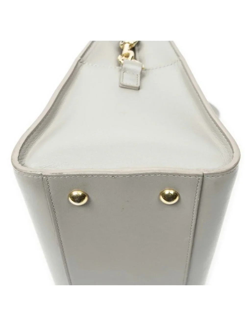 Saint Laurent Yves Small Monogram Cover Gray Calfskin Leather Messenger Bag - Picture 8 of 10